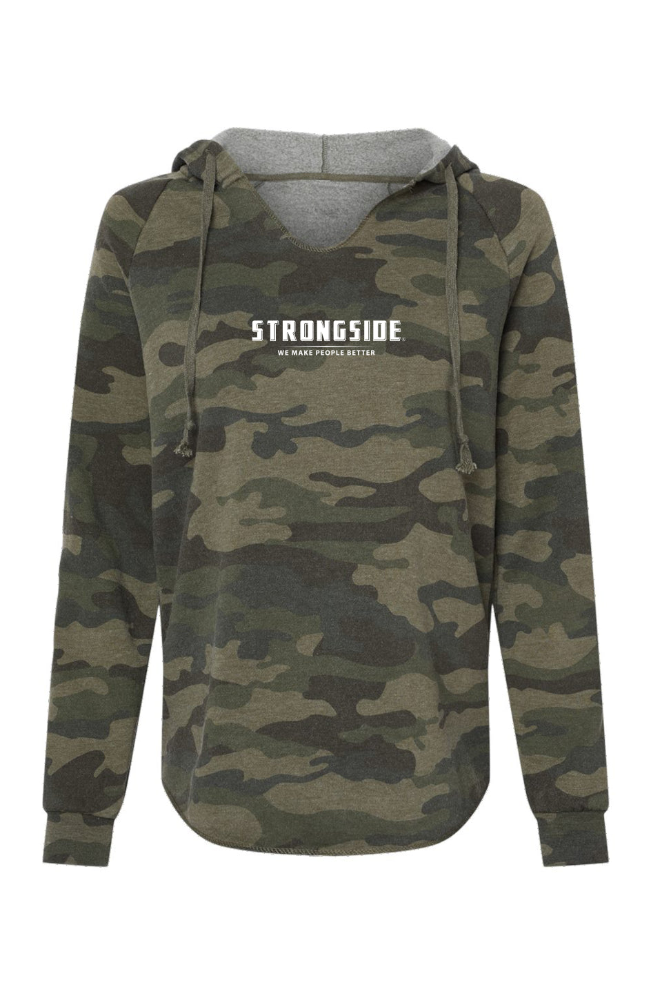 STRONGSIDE - Womens Lightweight Camo Hooded Sweatshirt